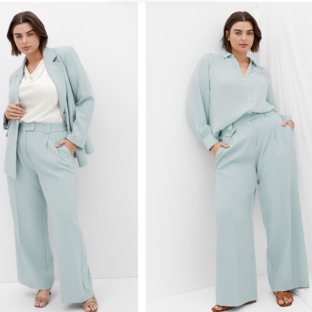 CITY CHIC JAZMIN Women's Light Blue dress Pants